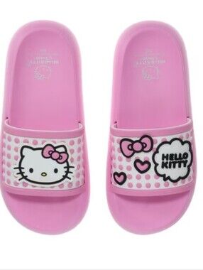 Hello Kitty Pink Kids' Slide Sandals with Graphic Strap